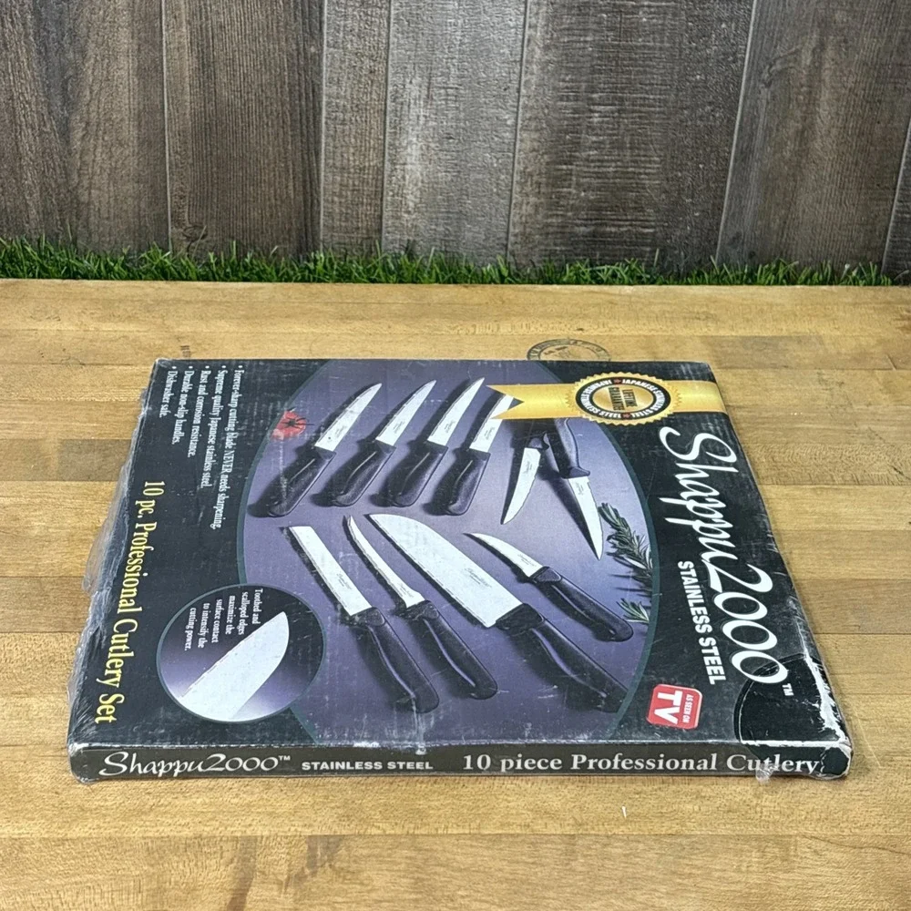 Sharp 2000 Stainless Steel 10 Pc Professional Cutlery Knife Set New Sealed